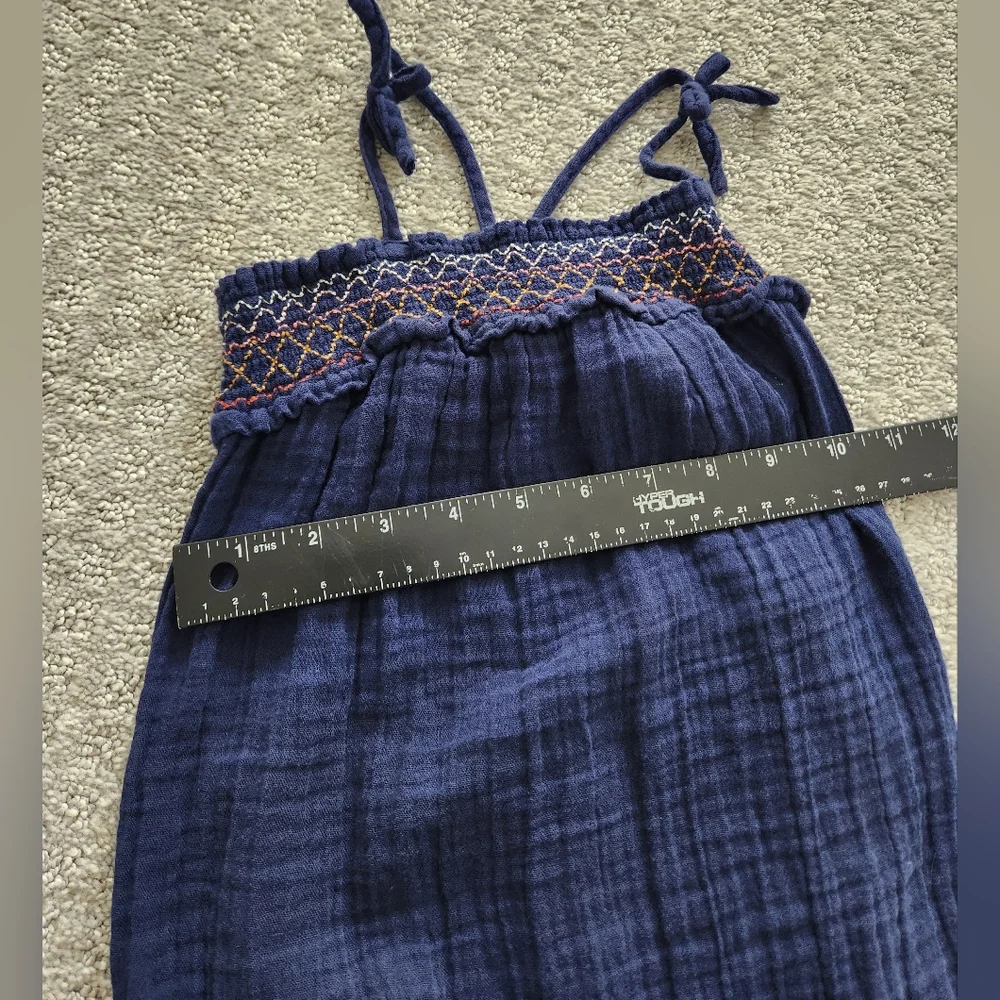 Old Navy 100% cotton Smocked Navy Blue Jumpsuit Romper 1PC‎ 3T Toddler Girl
